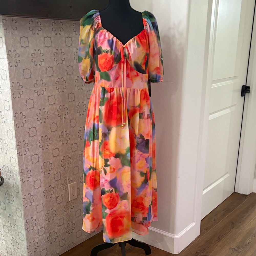 Vince Camuto Multicolor Floral Dress